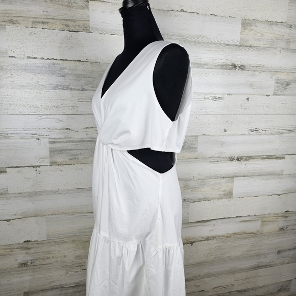 Endless Rose Twist Front Side Cutout Maxi Dress Large Cotton Cottagecore NWT - Picture 9 of 16